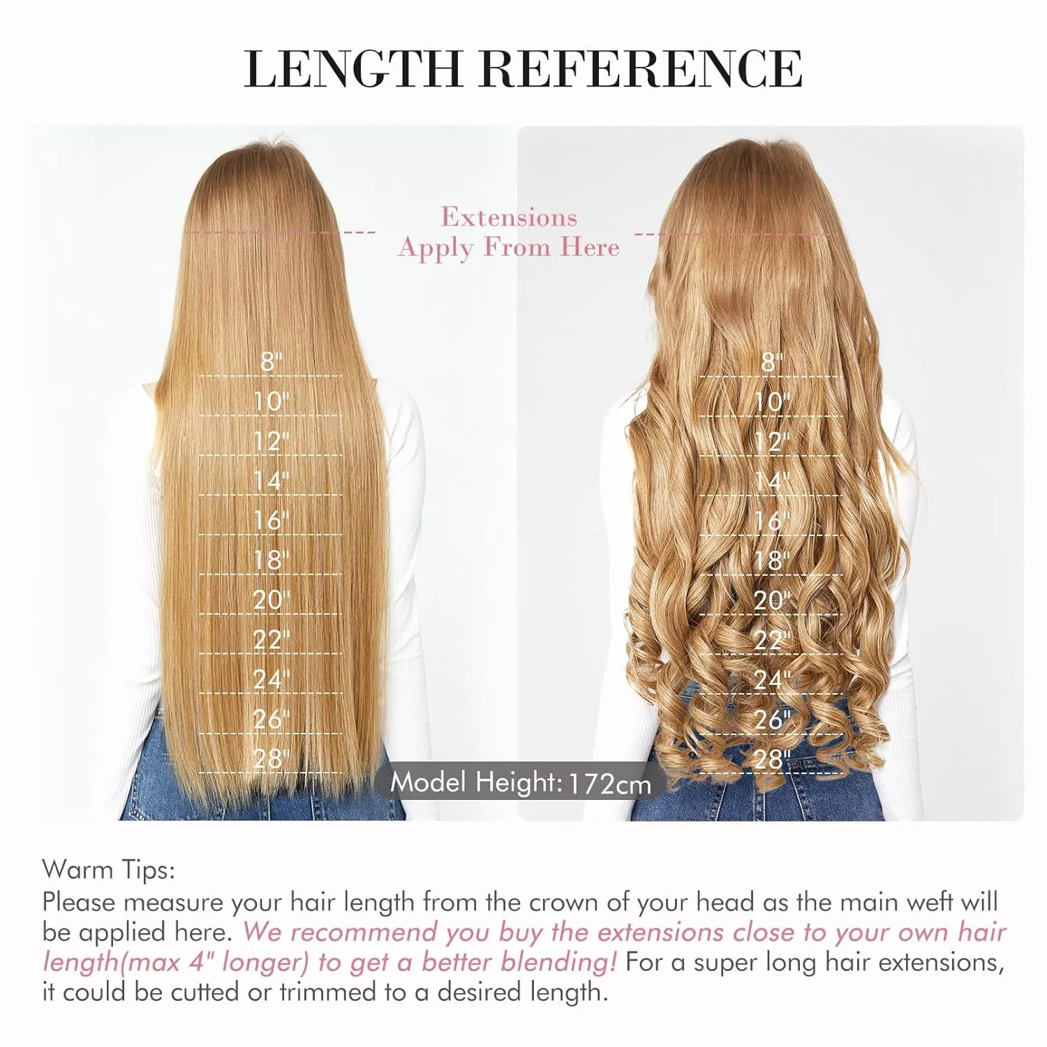 REECHO Invisible Wire Hair Extensions with Transparent Headband Adjustable Size Removable Secure Clips in Straight Secret Hairpiece for Women (24 Inch (Pack of 1), Medium Blonde with Pale Highlights)