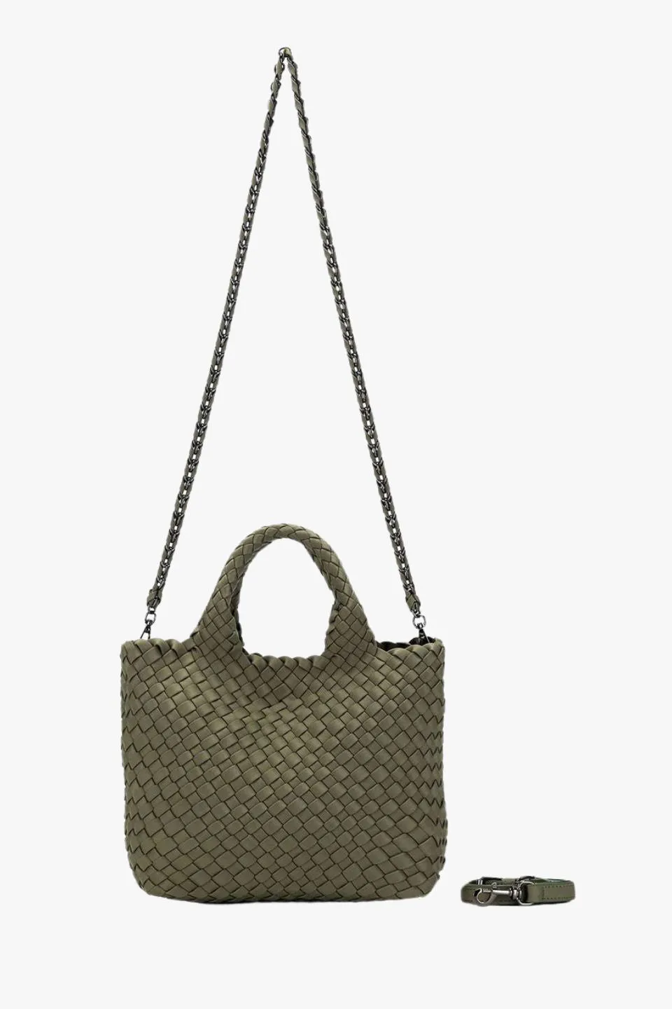 Reeva Light Olive Woven Mini Bag