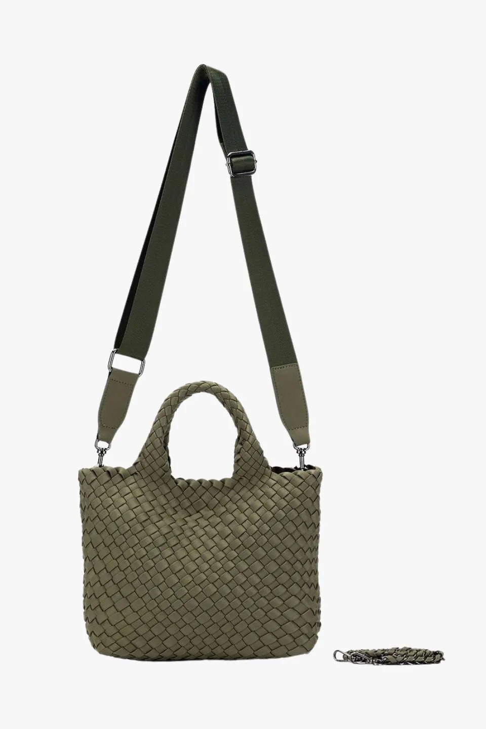 Reeva Light Olive Woven Mini Bag