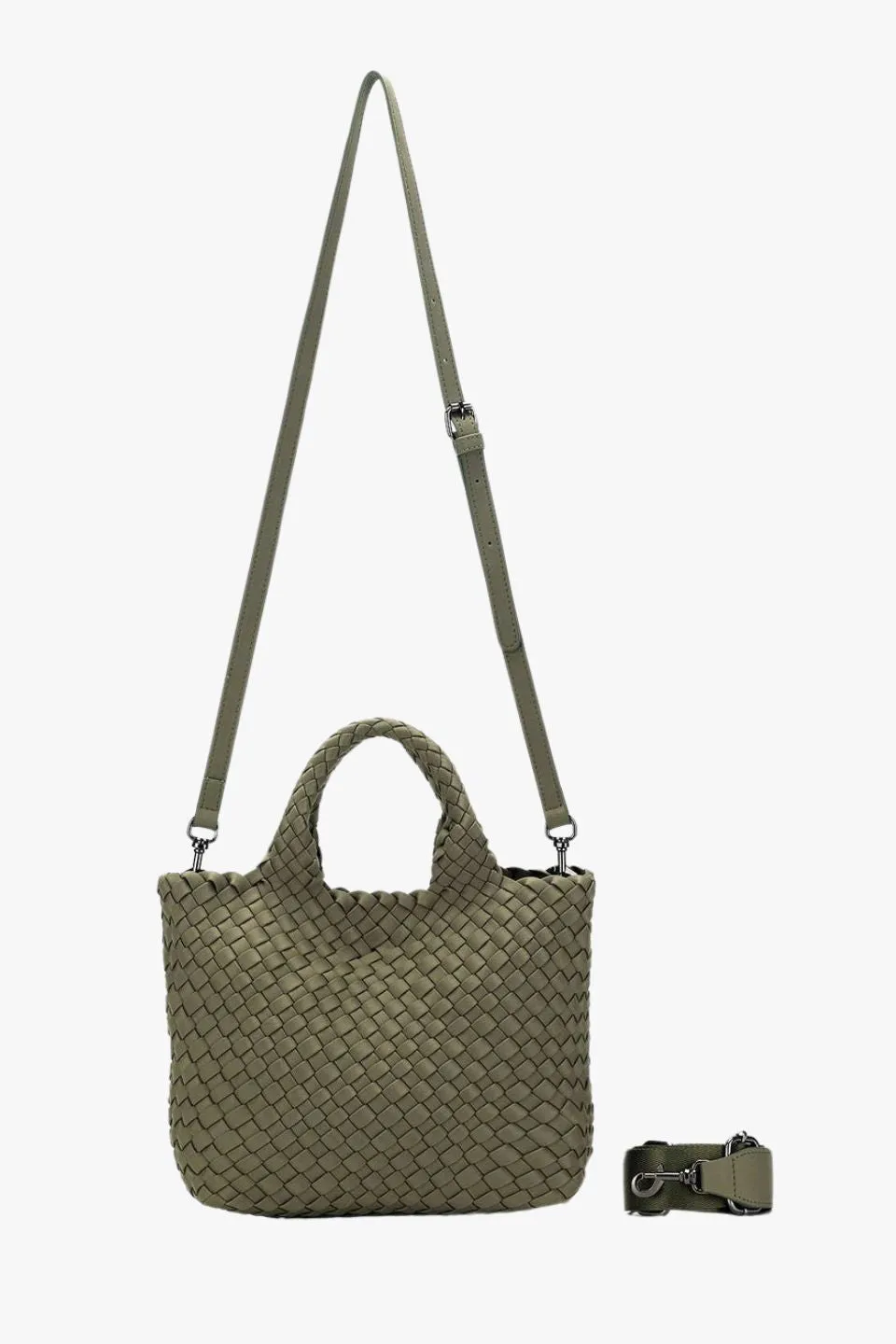 Reeva Light Olive Woven Mini Bag