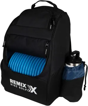 Remix Disc Golf Deluxe Backpack Disc Golf Bag - Black
