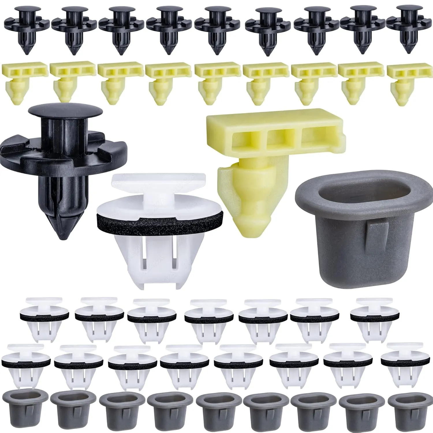 Rexka 45pcs Wheel Well Opening Moulding Clips Fender Flare Retainer Grommets Kit for Nissan Infiniti Armade Juke Murano Rogue QX56 QX80 01553-09321 76882-JG10A 76847-JG00A 76848-JG00A 01553-09321