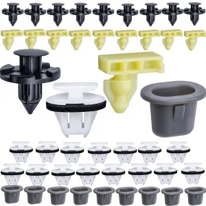 Rexka 45pcs Wheel Well Opening Moulding Clips Fender Flare Retainer Grommets Kit for Nissan Infiniti Armade Juke Murano Rogue QX56 QX80 01553-09321 76882-JG10A 76847-JG00A 76848-JG00A 01553-09321