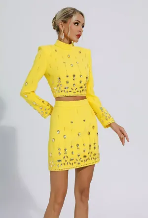 Rhinestone Top with Mini Skirt