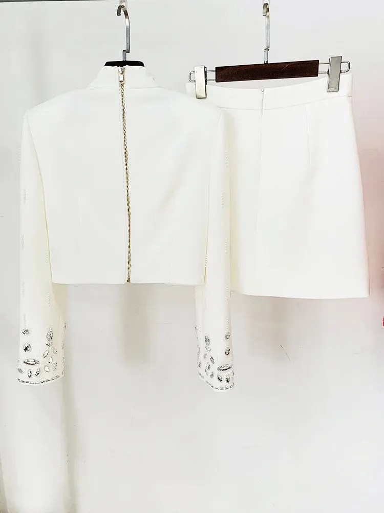 Rhinestone Top with Mini Skirt