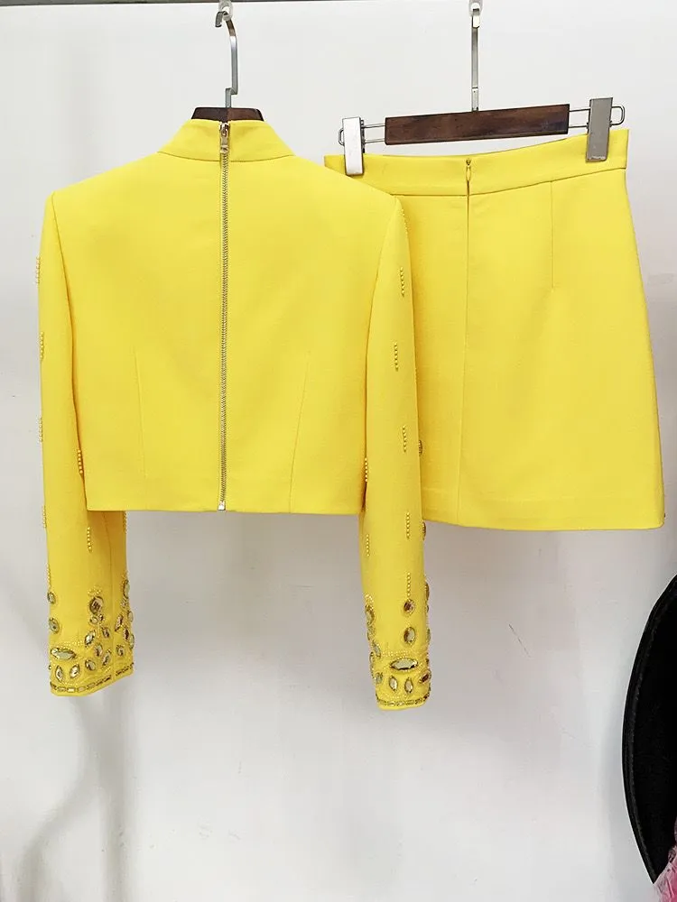 Rhinestone Top with Mini Skirt