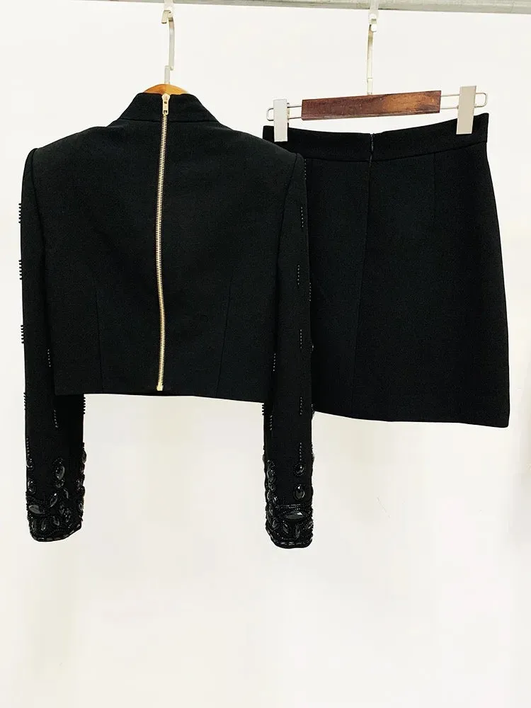 Rhinestone Top with Mini Skirt