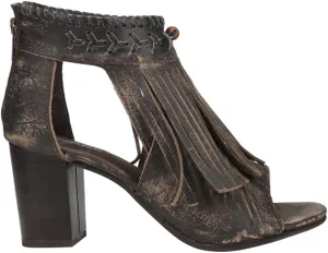 ROPER Womens Bettina Fringe Peep Toe Shootie Pumps Casual Sandals Casual High Heel 3" & Up - Brown