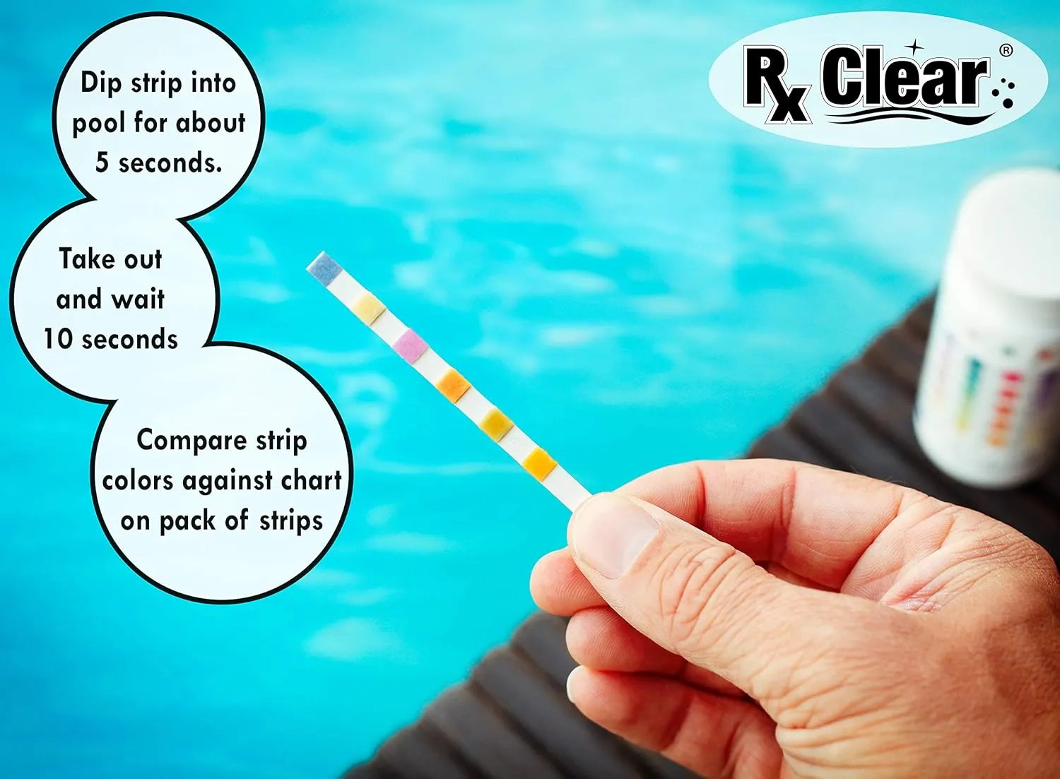 Rx Clear Super Shock for Swimming Pools | Chlorinator and Algaecide | 68% Calcium Hypochlorite Shock | Kill Pool Algae for a Crystal Clear Pool | One Pound Bags | 6 Pack