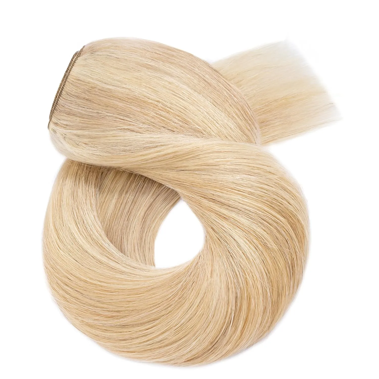 S-noilite Clip in Human Hair Extensions 1 Piece Balayage 5 Clips 3/4 Full Head Clip on Remy Hair Extension For Women Lighter One-Piece Design Adding Hair Volume 18Inch 50g Ash Blonde Mix Bleach Blonde