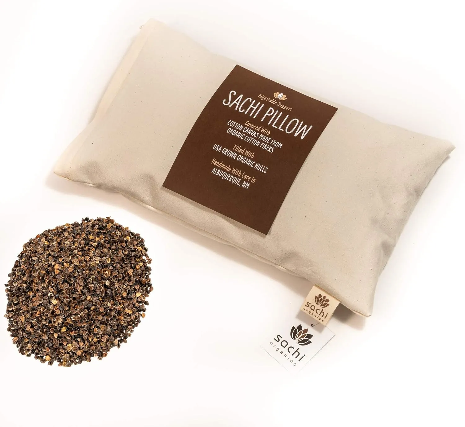 Sachi Organics Mini Buckwheat Hull Pillow