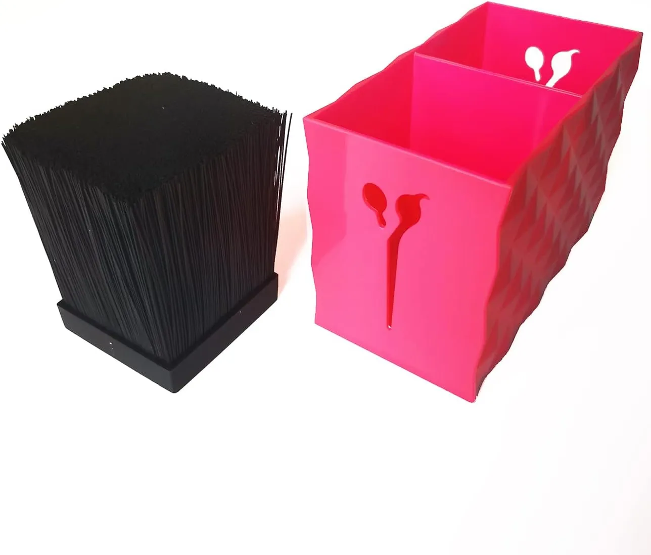 Salon Shears Rack for Hair Stylist Scissors Container for Pet Grooming Hair Cutting Organizer Storage Box Salon Shear Holder Combs Clips Brushes Hairdressing Combs Organizer (Hot Pink)
