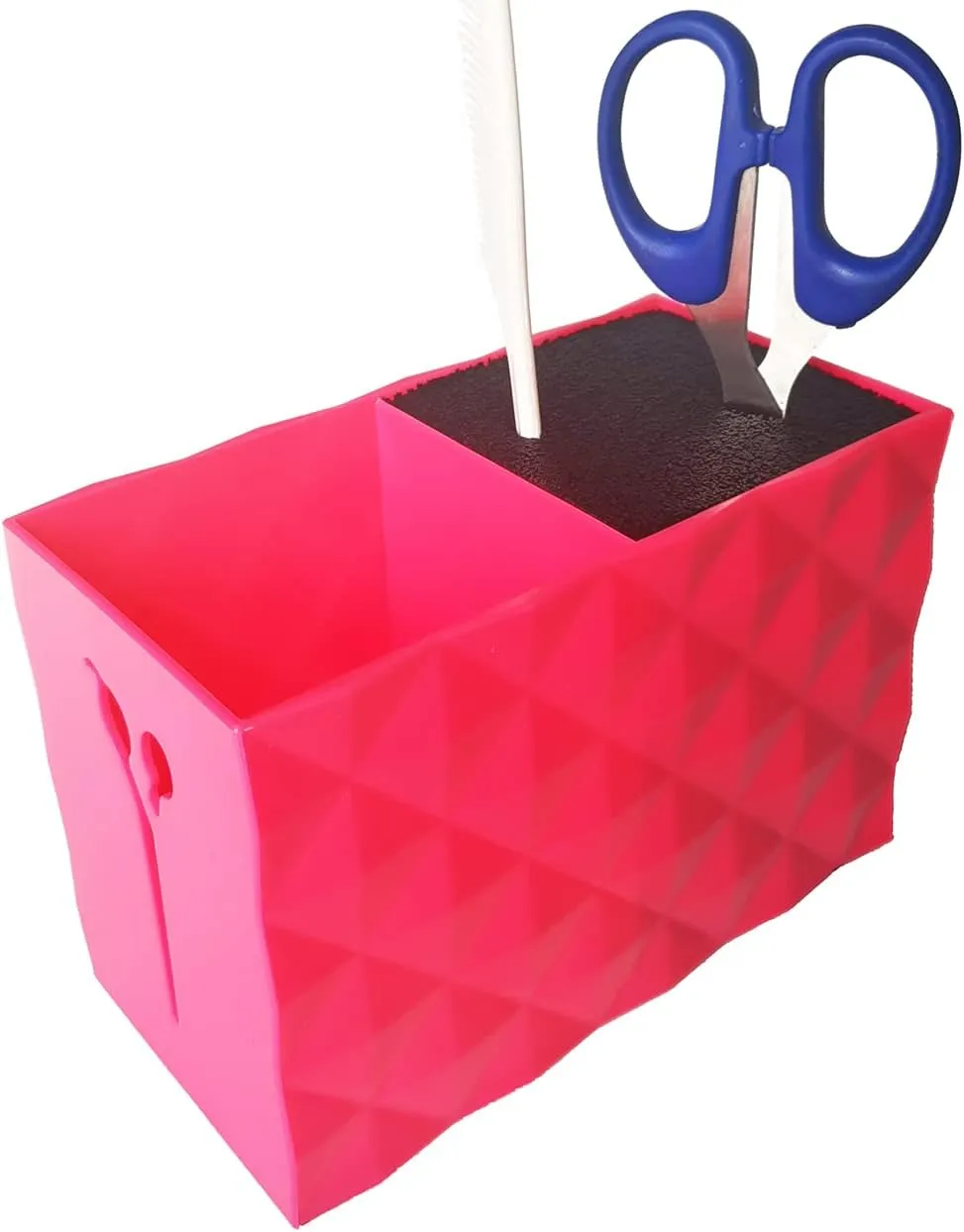 Salon Shears Rack for Hair Stylist Scissors Container for Pet Grooming Hair Cutting Organizer Storage Box Salon Shear Holder Combs Clips Brushes Hairdressing Combs Organizer (Hot Pink)