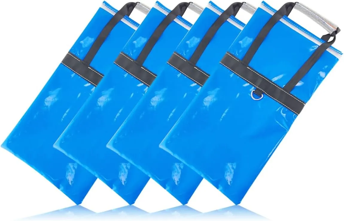 Sand Bags Vinyl 4 Pcs-Pack,Sand Bags for Canopy Legs,Inflatable Bounce House,Water Slide Bounce House,Outdoor Furniture Weights, Sand Bags for Weight Support and Anchor Lnflatables.(sandbag)