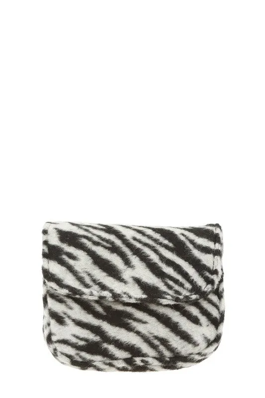 Saphire- Mini Animal Fur Design Crossbody Bag