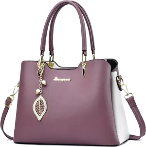 Satchel Purses and Handbags for Women PU Leather Tote Top Handle Shoulder Bags Ladies Crossbody Bags