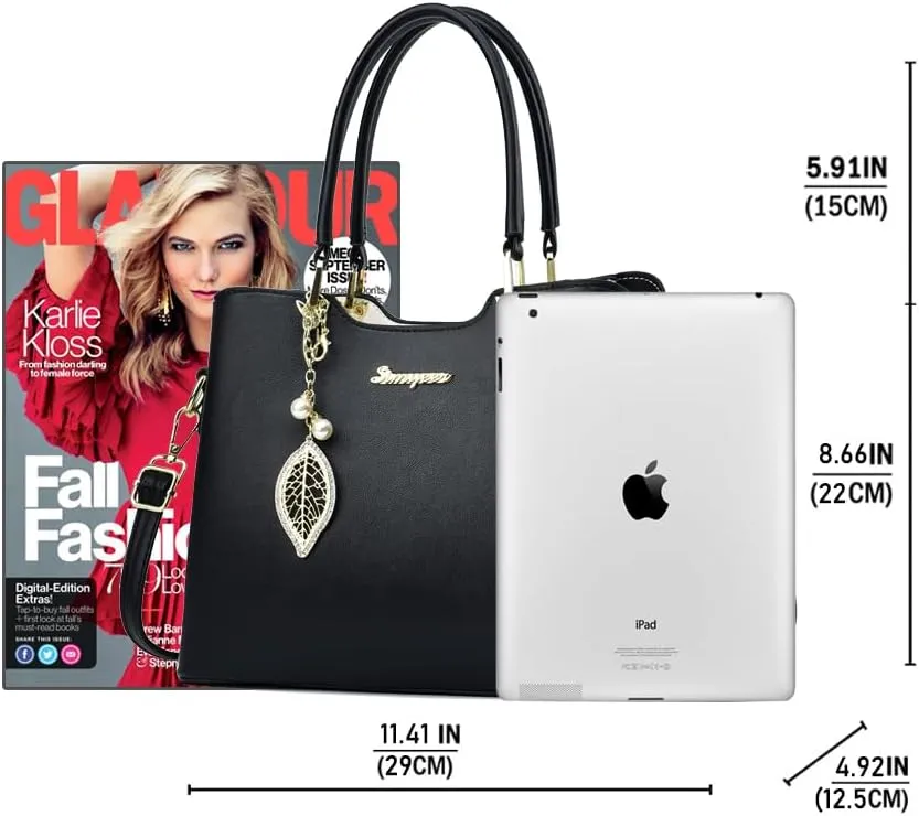 Satchel Purses and Handbags for Women PU Leather Tote Top Handle Shoulder Bags Ladies Crossbody Bags
