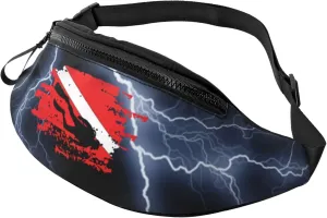 Scuba Diving Flag Crossbody fanny pack for men and women, ideal for travel, sports and running