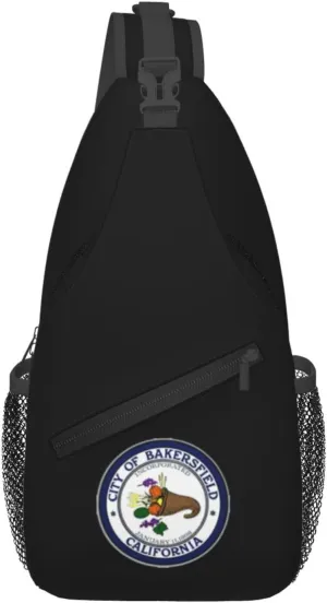 Seal Of Bakersfield, California Crossbody Bags For Women Men Chest Backpack Gym Shoulder Bag Travel Outdoor Sports Casual Crossbody Bags