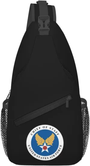 Seal Of Chief Of Staff Of Usaf Crossbody Bags For Women Men Chest Backpack Gym Shoulder Bag Travel Outdoor Sports Casual Crossbody Bags