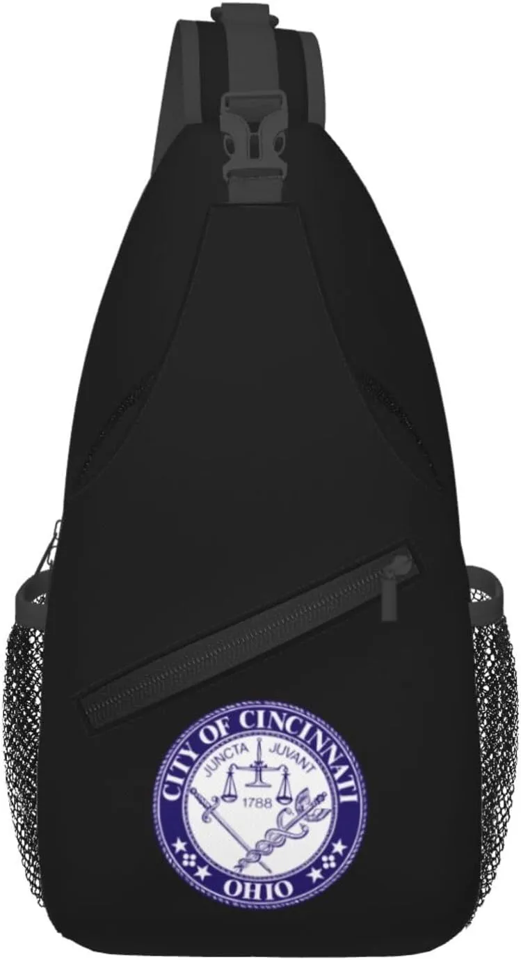 Seal Of Cincinnati, Ohio Crossbody Bags For Women Men Chest Backpack Gym Shoulder Bag Travel Outdoor Sports Casual Crossbody Bags