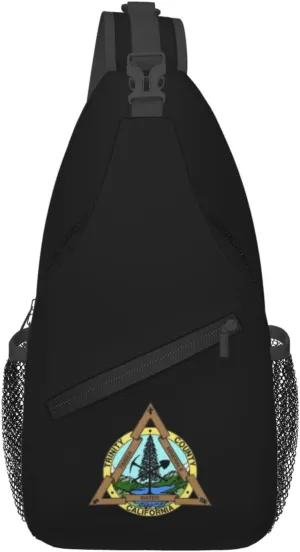 Seal Of Trinity County, California Crossbody Bags For Women Men Chest Backpack Gym Shoulder Bag Travel Outdoor Sports Casual Crossbody Bags