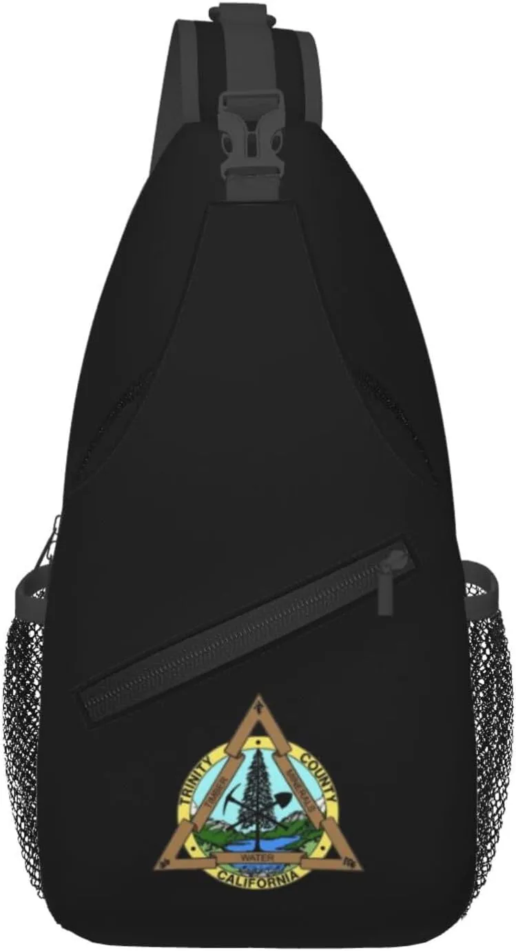 Seal Of Trinity County, California Crossbody Bags For Women Men Chest Backpack Gym Shoulder Bag Travel Outdoor Sports Casual Crossbody Bags