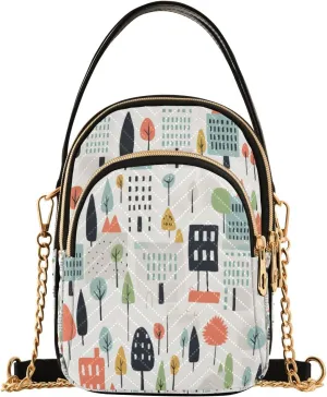 senya Suburban Residential Housing Crossbody Handbags for Women Casual Leather Shoulder Phone Purse