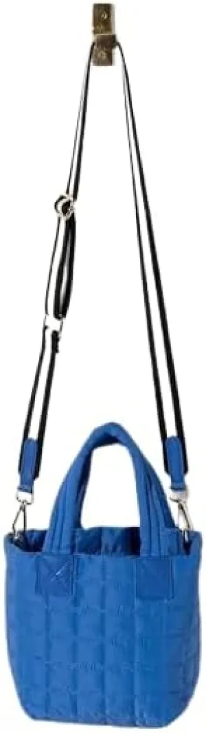 Shiraleah-Chicago Shiraleah Ezra Quilted Nylon Mini Tote Cross-Body, Ultramarine, Blue
