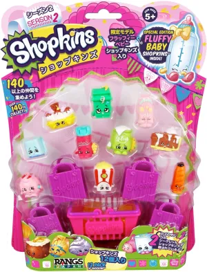 Shopkins Season 2 Mini Packs Toys | Pack of 12 that Help to Enhance Shopping Imagination for Kid Above 3 | Complete Ultimate Collection | Different Cutest Characters May Vary in Every Pack