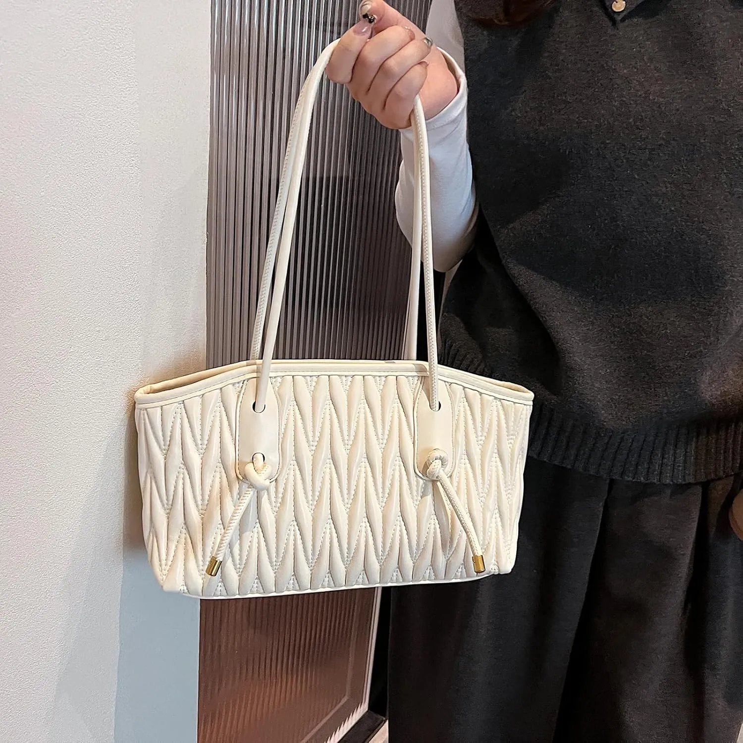 Shoulder Bag Crescent Hobo Handbag Vintage Purse PU Leather Top Handle bag for Women Designer bags