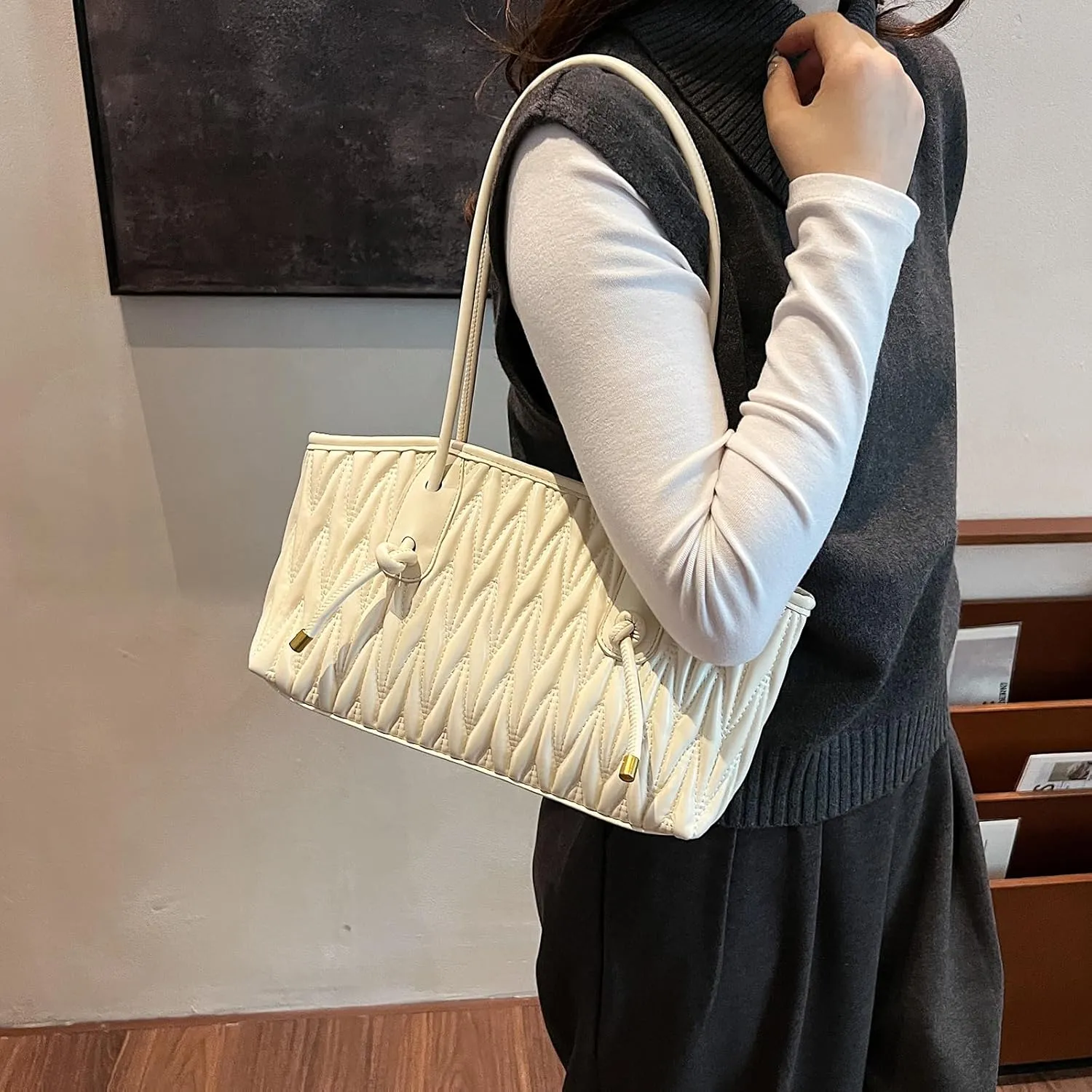 Shoulder Bag Crescent Hobo Handbag Vintage Purse PU Leather Top Handle bag for Women Designer bags
