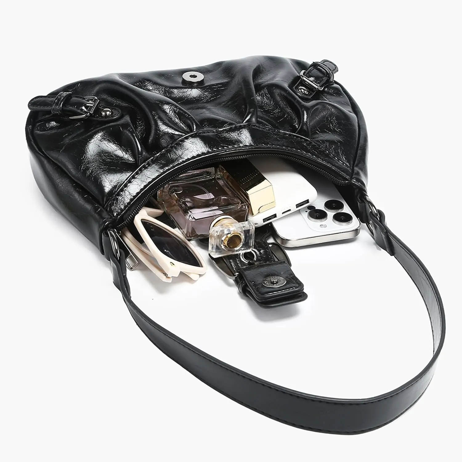 Shoulder Bag for Women Top Handle Handbag Purse Y2K Hobo Clutch Small Punk Purse Trendy
