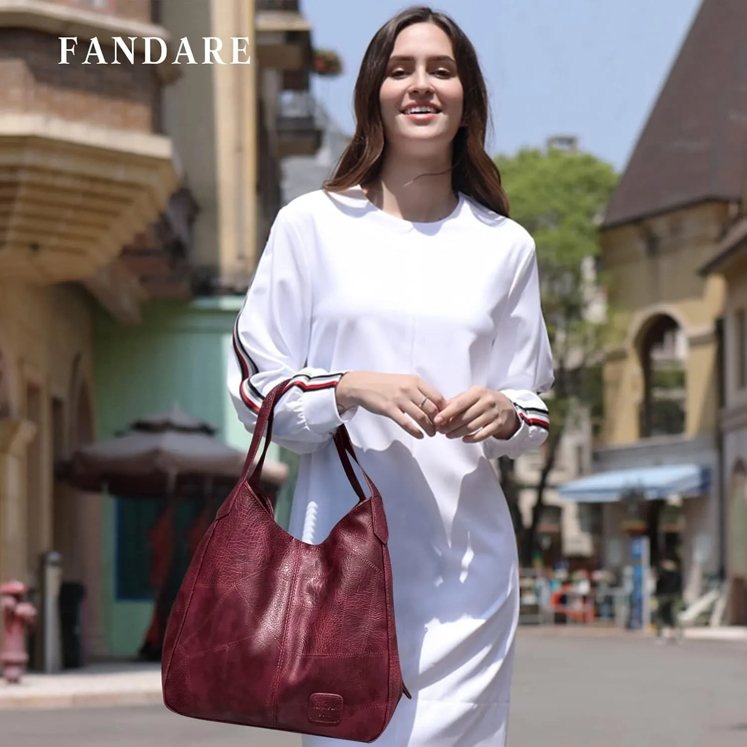Shoulder PU Leather Bucket Fashion Women's Handbags Waterproof Top-handle Bags Tote for Party Shopping