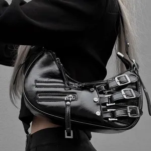Shoulder Purse for Women, Leather Women's Handbag Y2k Aesthetic Coquette Shoulder Bag Hobo Punk Trendy Ladies Purse