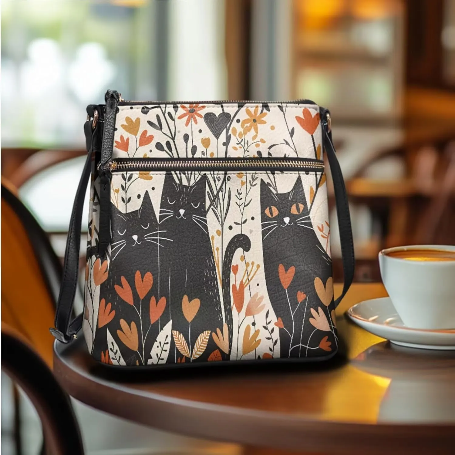 Shoulder Wallet 2Pcs, Leather Shoulder Bags & Belt Wallet with Ribbon Set of 2 Lightweight for Travel & Shopping
