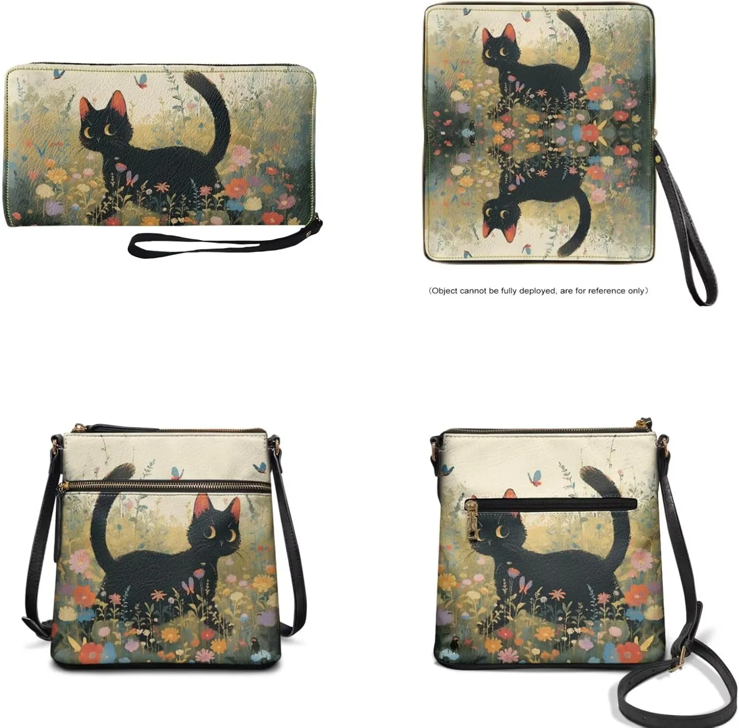 Shoulder Wallet 2Pcs, Leather Shoulder Bags & Belt Wallet with Ribbon Set of 2 Lightweight for Travel & Shopping