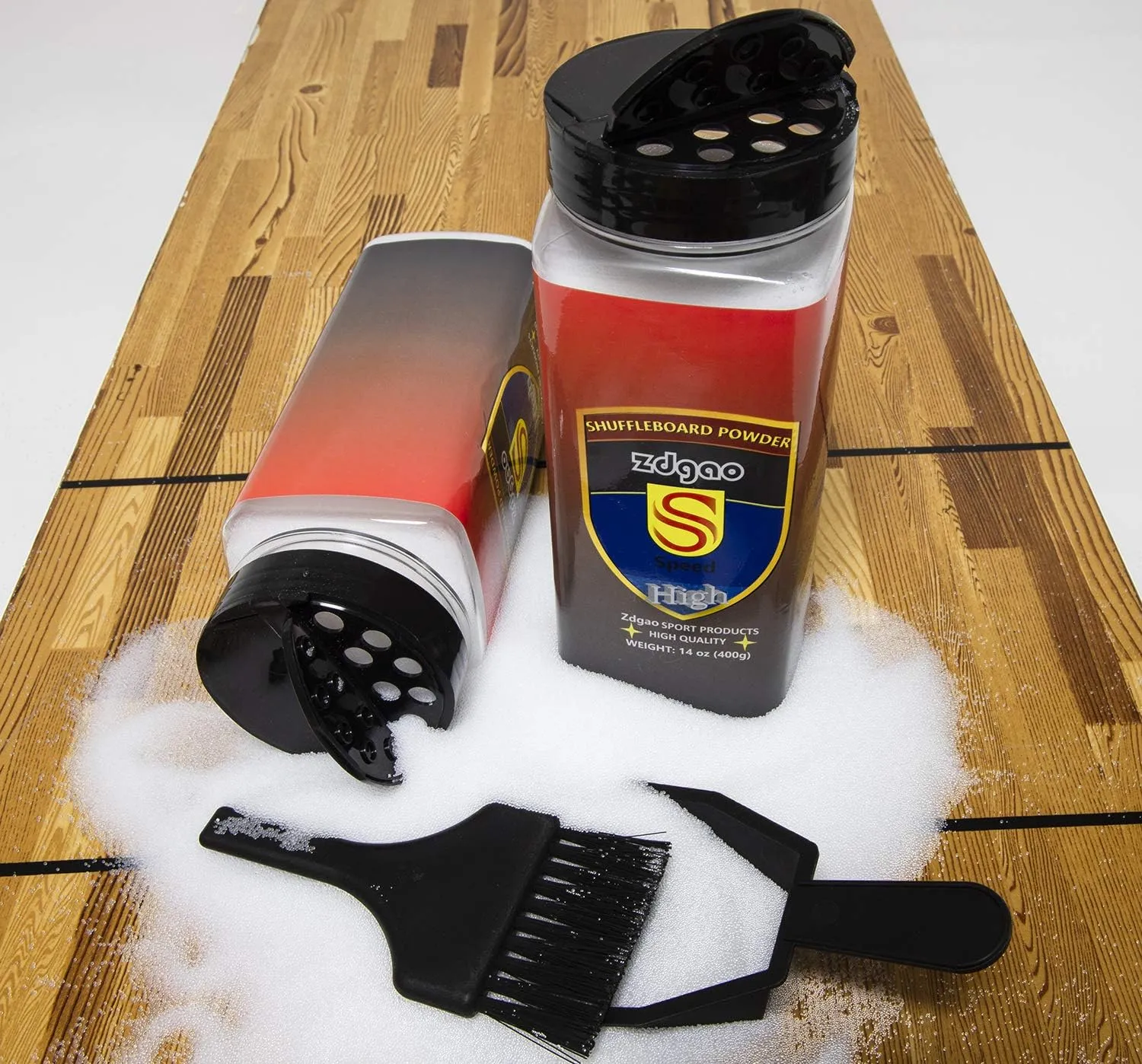 Shuffleboard Sand - Shuffleboard Wax with Mini Dustpan and Mini Brush, 2 Cans(2×14 oz)