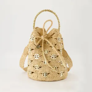 Signature 1969 Raffia Bucket Bag