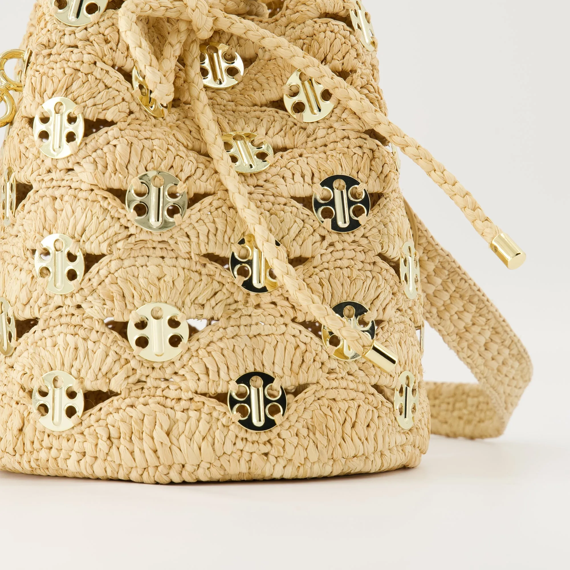 Signature 1969 Raffia Bucket Bag