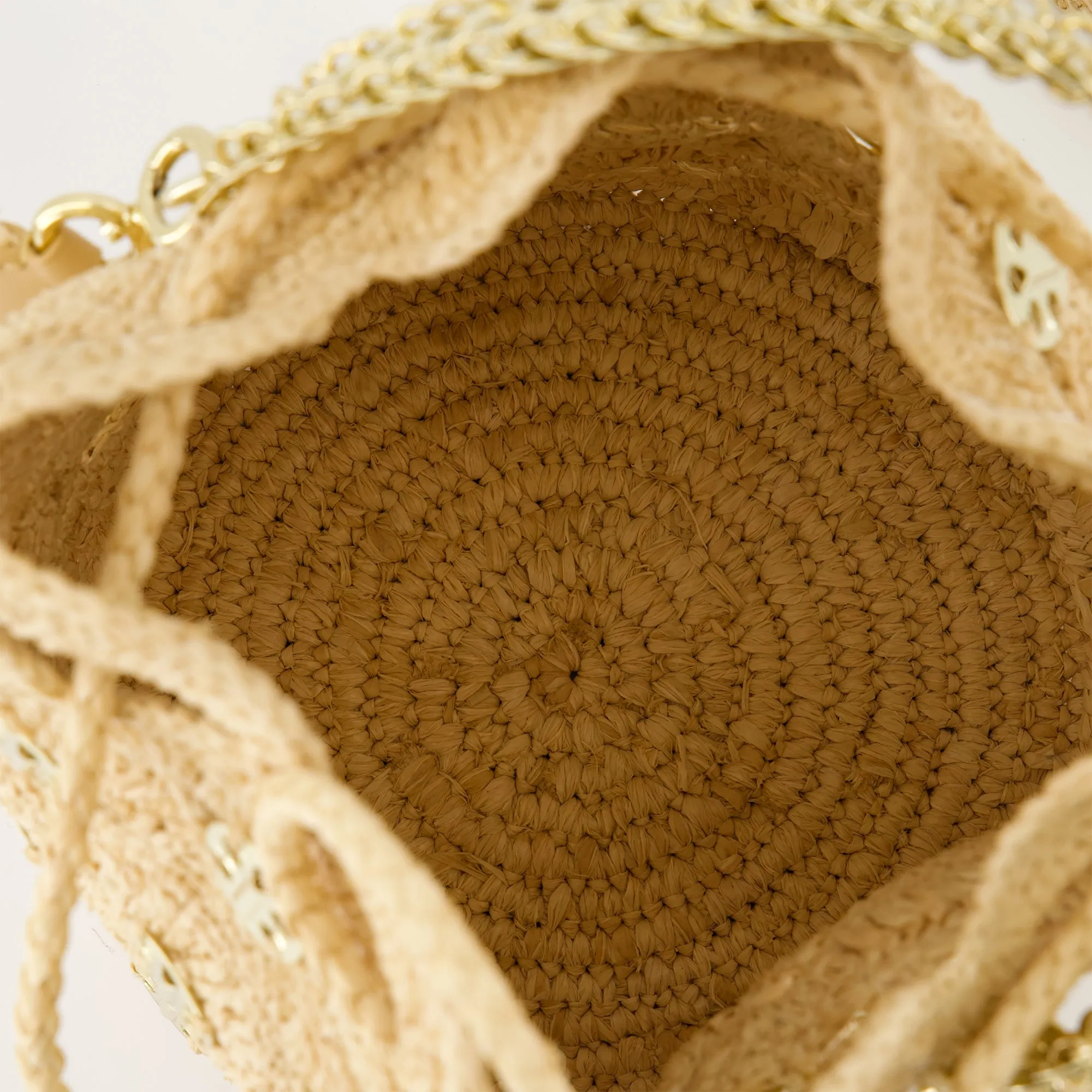 Signature 1969 Raffia Bucket Bag