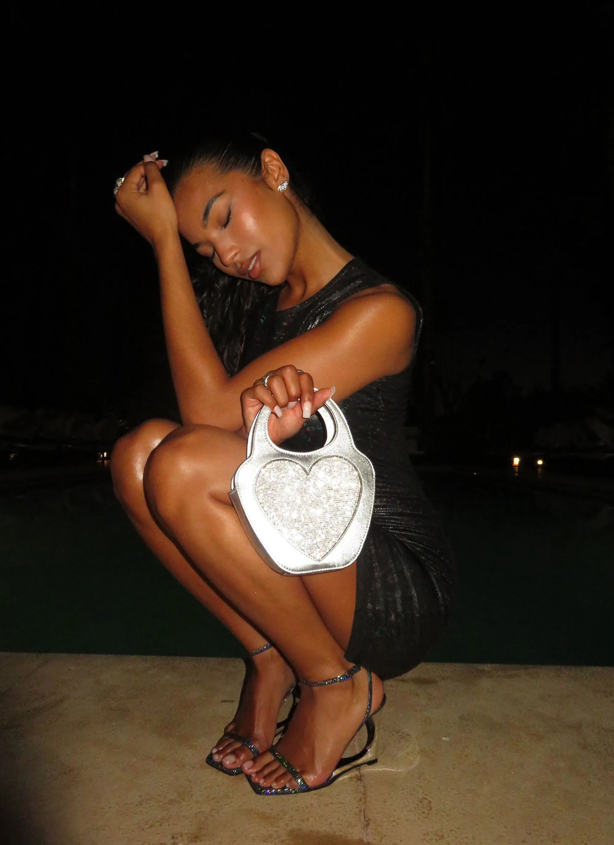Silver Heart Bag