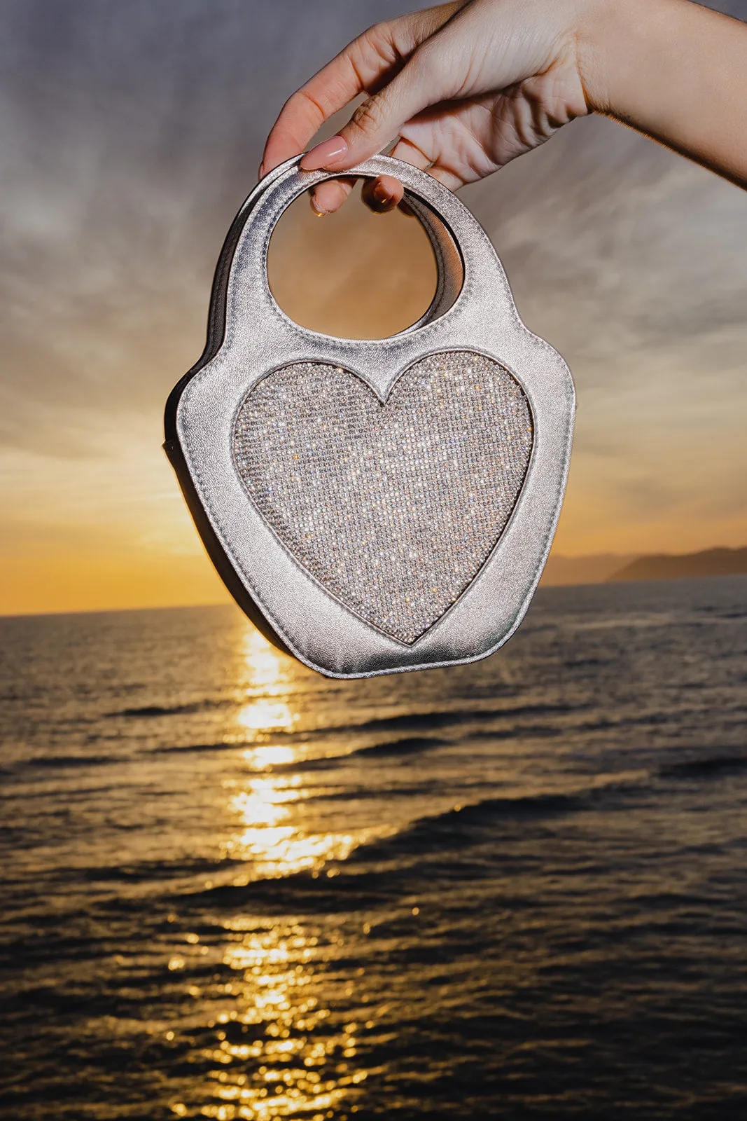 Silver Heart Bag