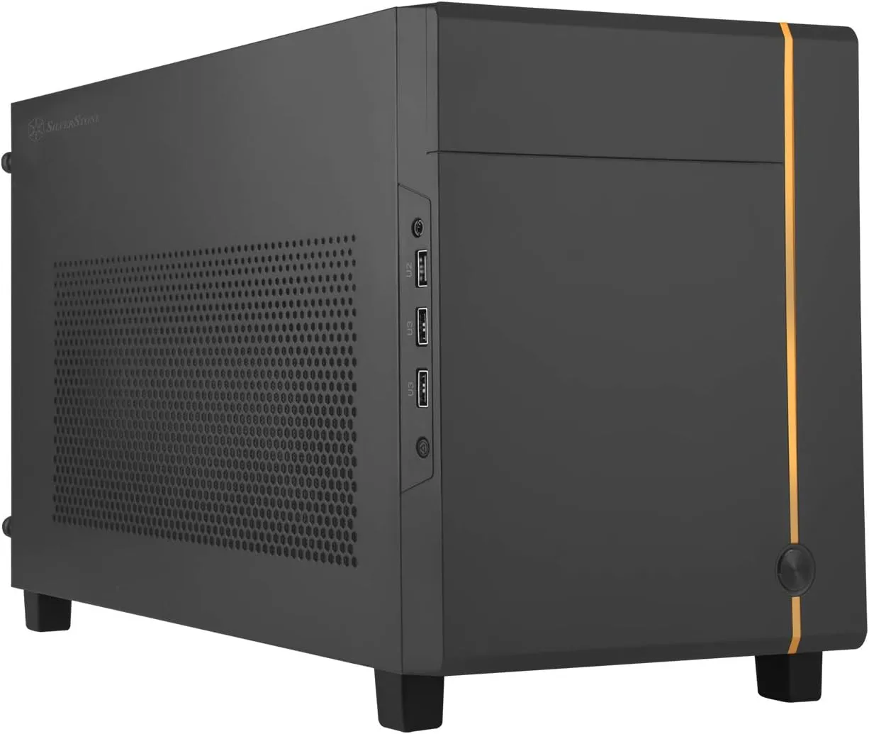 SilverStone Technology SUGO 14, SG14, Black, Mini-ITX Cube Chassis, Supports 3 Slot Full Length GPUs/ATX PSU / 240mm AIO, 4 Removable Panels, SST-SG14B
