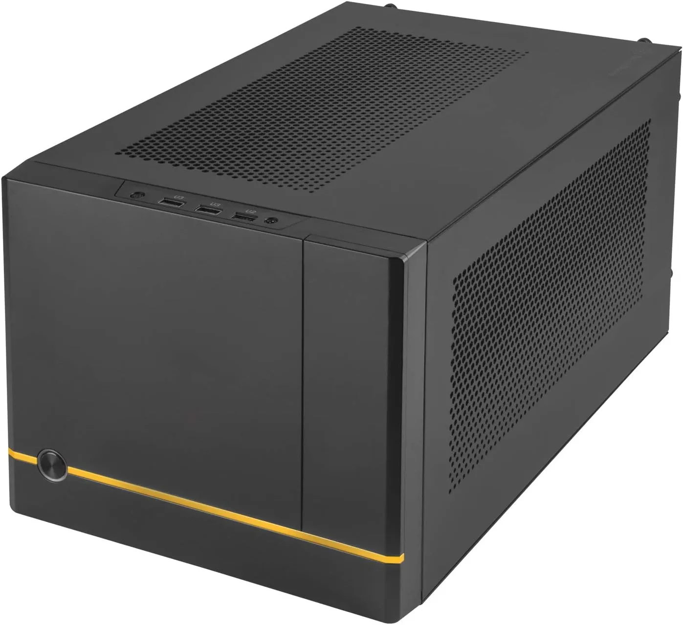 SilverStone Technology SUGO 14, SG14, Black, Mini-ITX Cube Chassis, Supports 3 Slot Full Length GPUs/ATX PSU / 240mm AIO, 4 Removable Panels, SST-SG14B