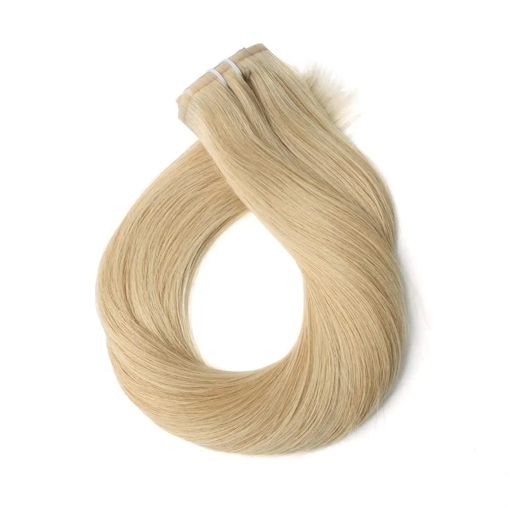 Sixstarhair Clip In Hair Extensions Human Hair Blonde Extensions Honey Blonde Hair Extensions 120g Remy Hair Extensions Sew In with Clips 8 Pieces Pack