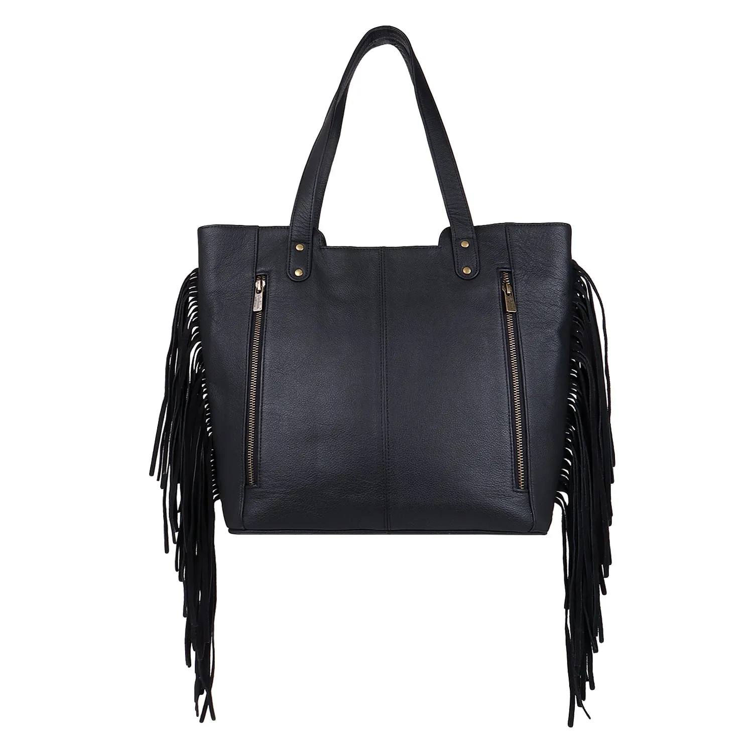 Sixtease's Savanna Swirl Tote Bag: Elegant Leather, Playful Hair Detail - Carry Safari Chic on Your Urban Adventures! (SB-7017)