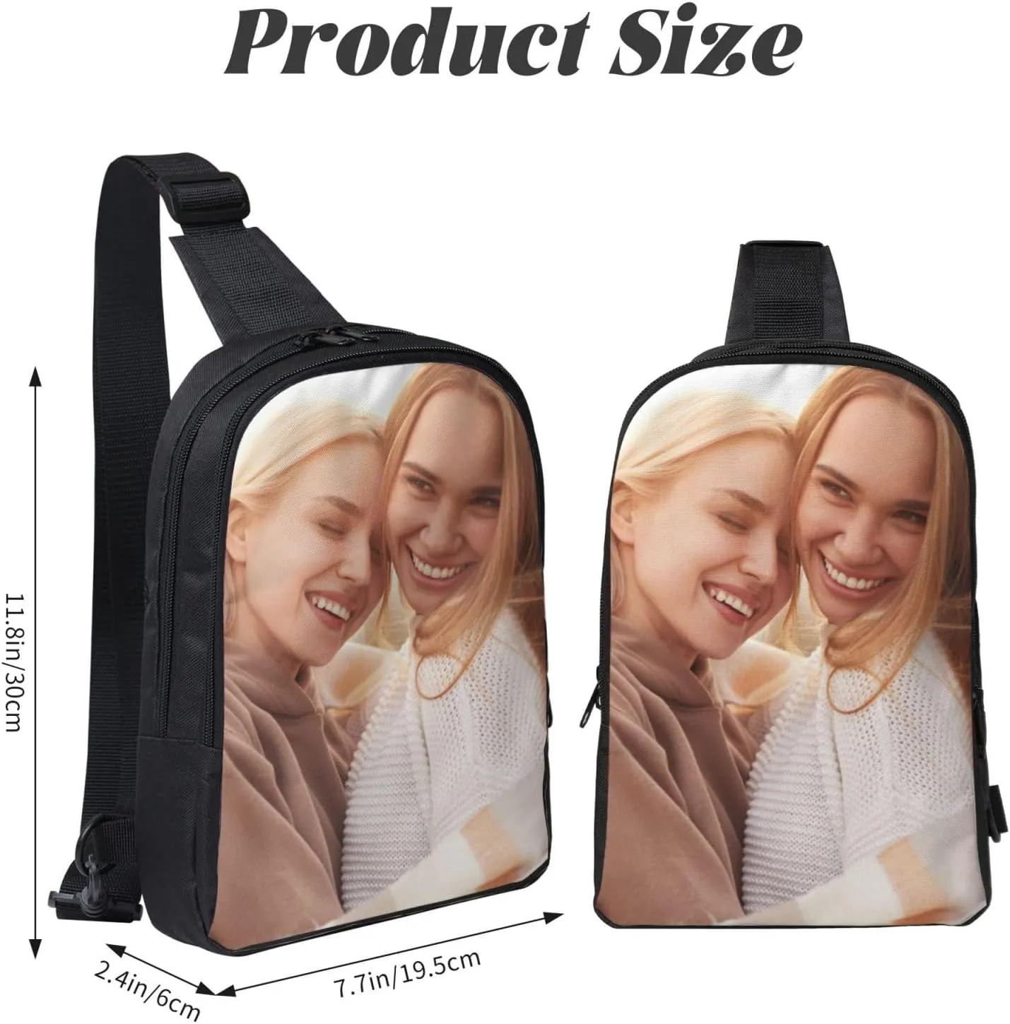 Sling Bag Custom Bag Personalized Crossbody Bags for Men Women Optional Color Add Your Name Logo Text or Image Here