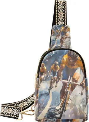 Sling Bag for Women Bicycle Race Crossbody Bag Backpack Purse Small Cross Body Bags Travel Shoulder Bags Multipurpose Chest Bag