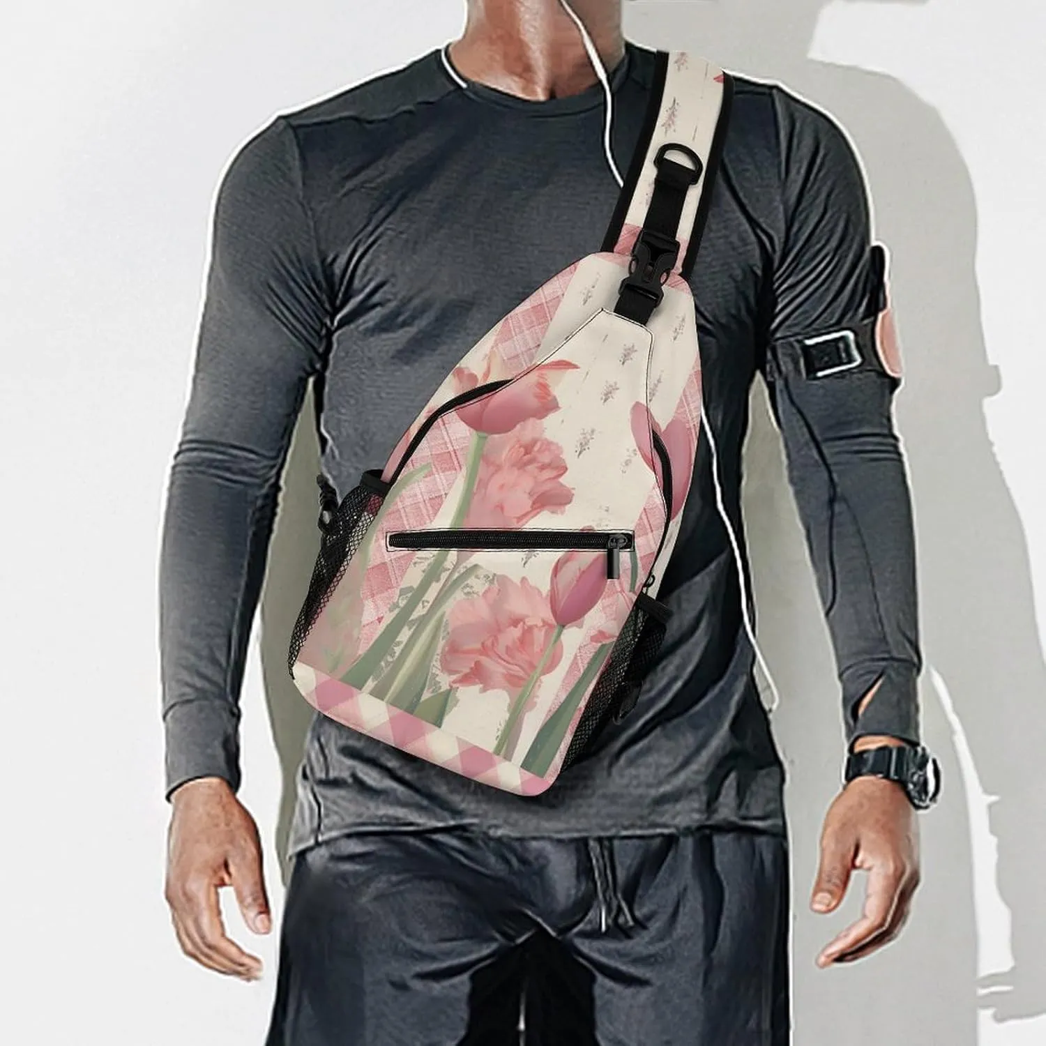 Sling Bag for Women Men Chest Bag Collage Style Daypack Fanny Pack Cross Body Bag for Traveling
